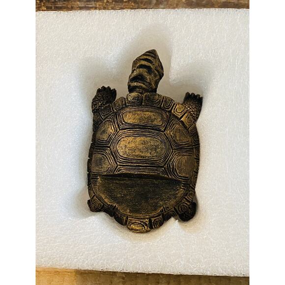 Set of 3 Potty Feet Antique Bronze Color Tortoise Plant Pot Risers - Picture 3 of 6